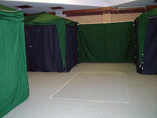 Inside the main hall showing the main areas and gazebos Inside the main hall showing the main areas and gazebos
